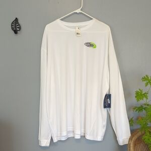 St. Croix X Ultra Club Cool & Dry Long Sleeve Fishing Shirt White Neon Green 3XL
